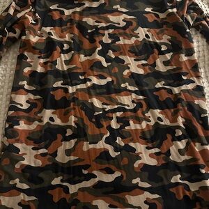 LuLaRoe Camouflage Top - Black, Brown, Tan